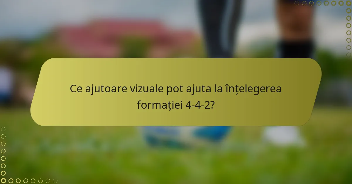 Ce ajutoare vizuale pot ajuta la înțelegerea formației 4-4-2?