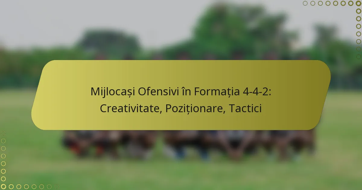Mijlocași Ofensivi în Formația 4-4-2: Creativitate, Poziționare, Tactici